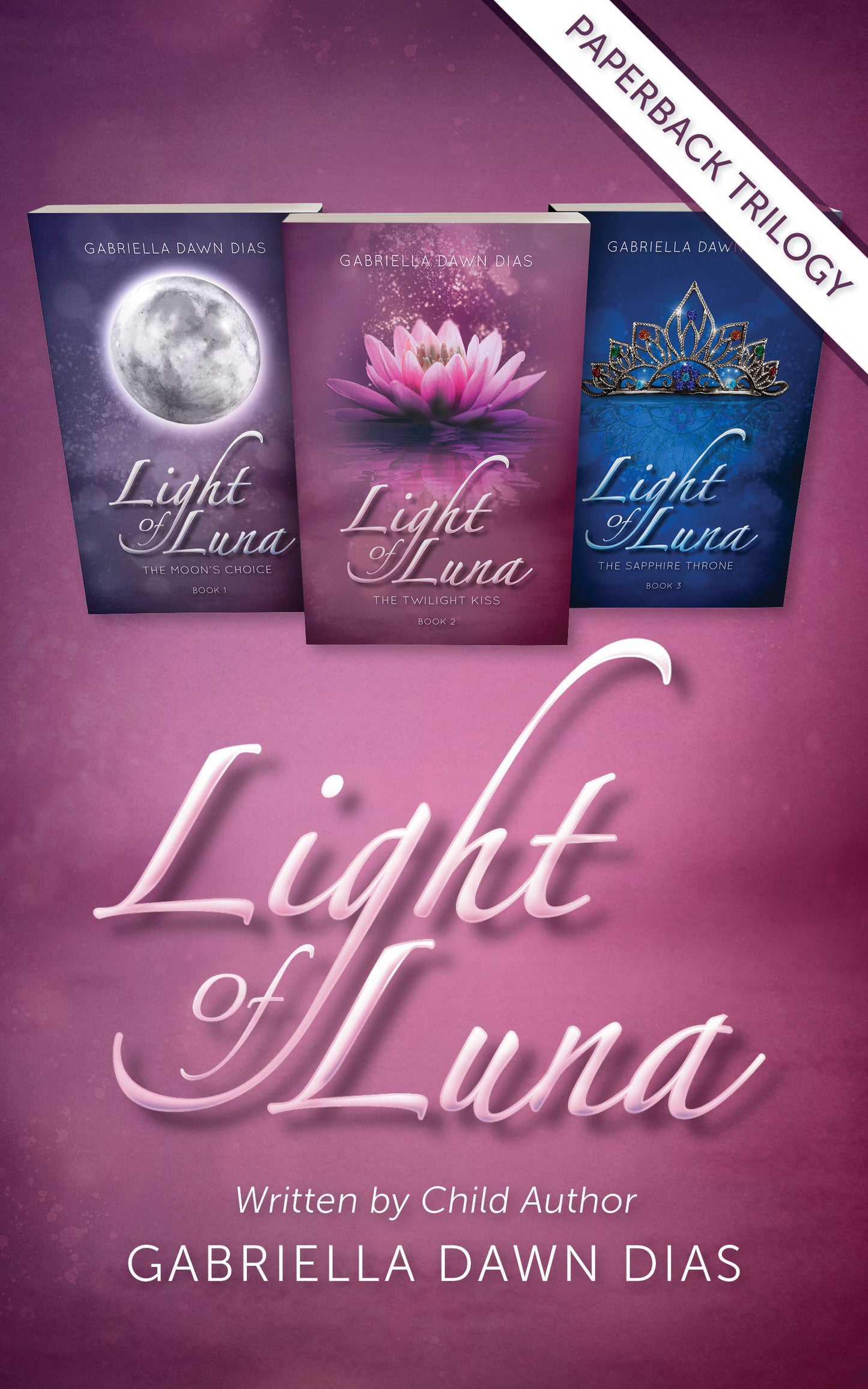 Light of Luna Trilogy Paperback Books 1 - 3